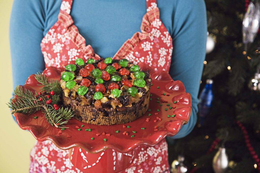 Lady Holding Fruitcake